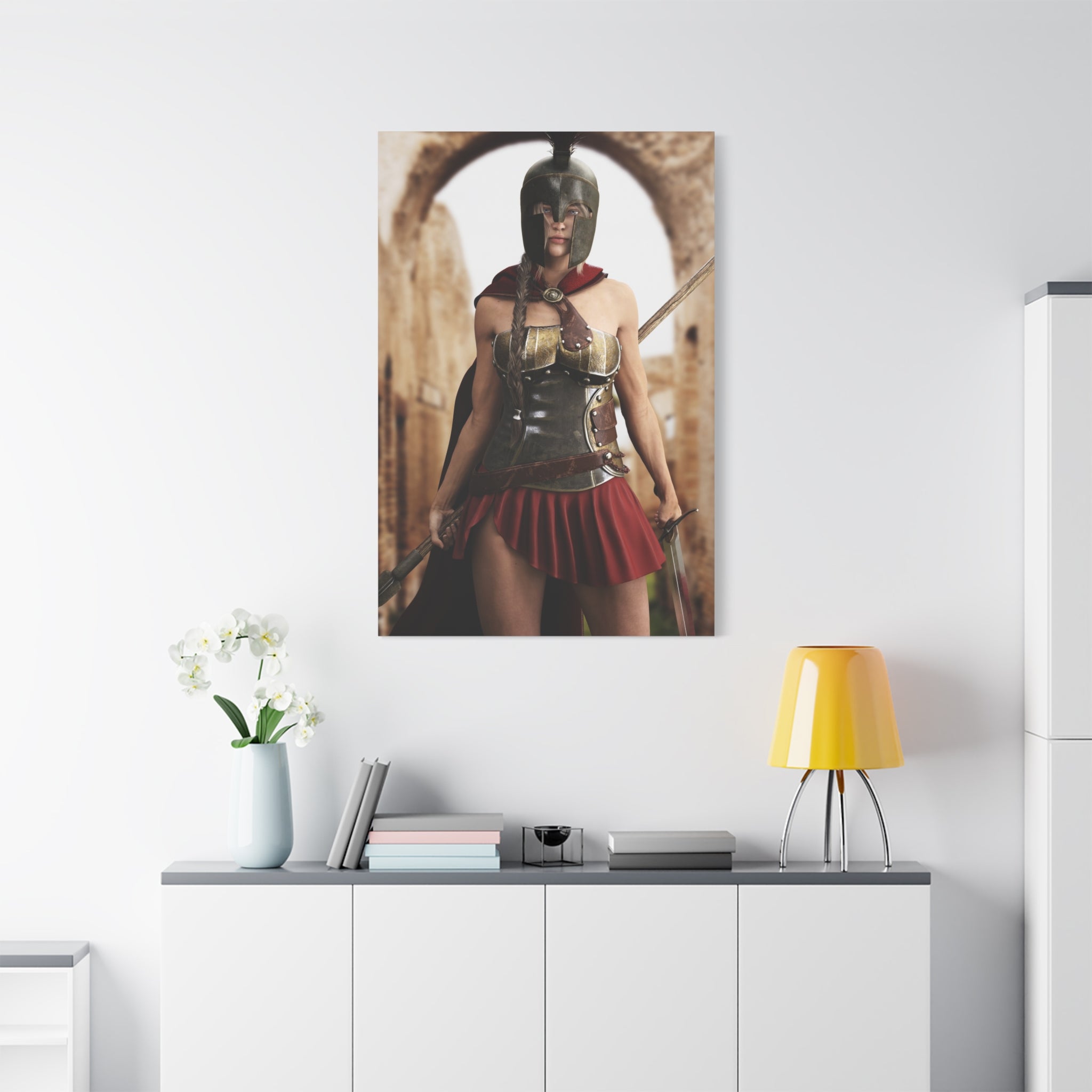 Spartan Warrior Canvas Print — Matte Stretched Wall Art