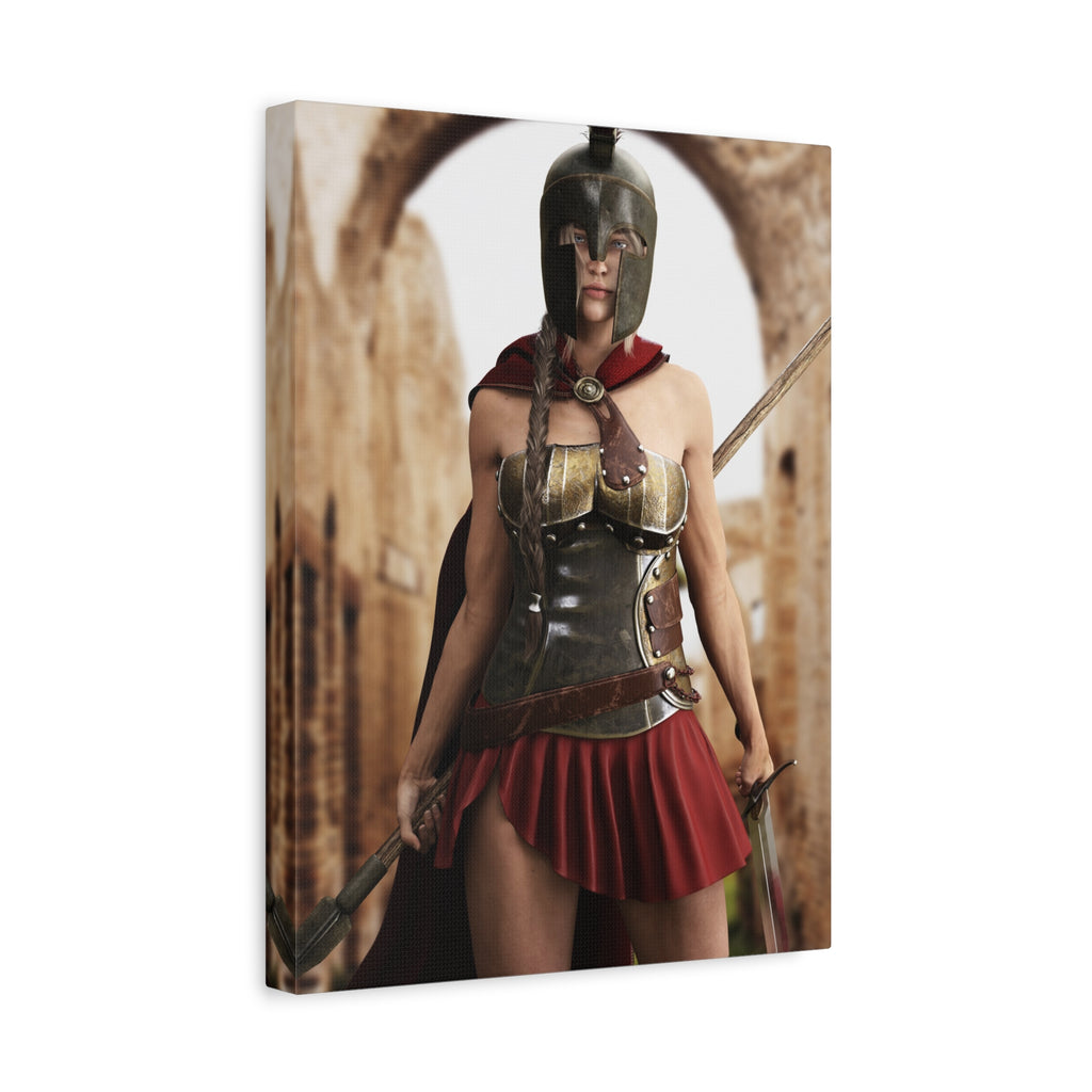 Spartan Warrior Canvas Print — Matte Stretched Wall Art