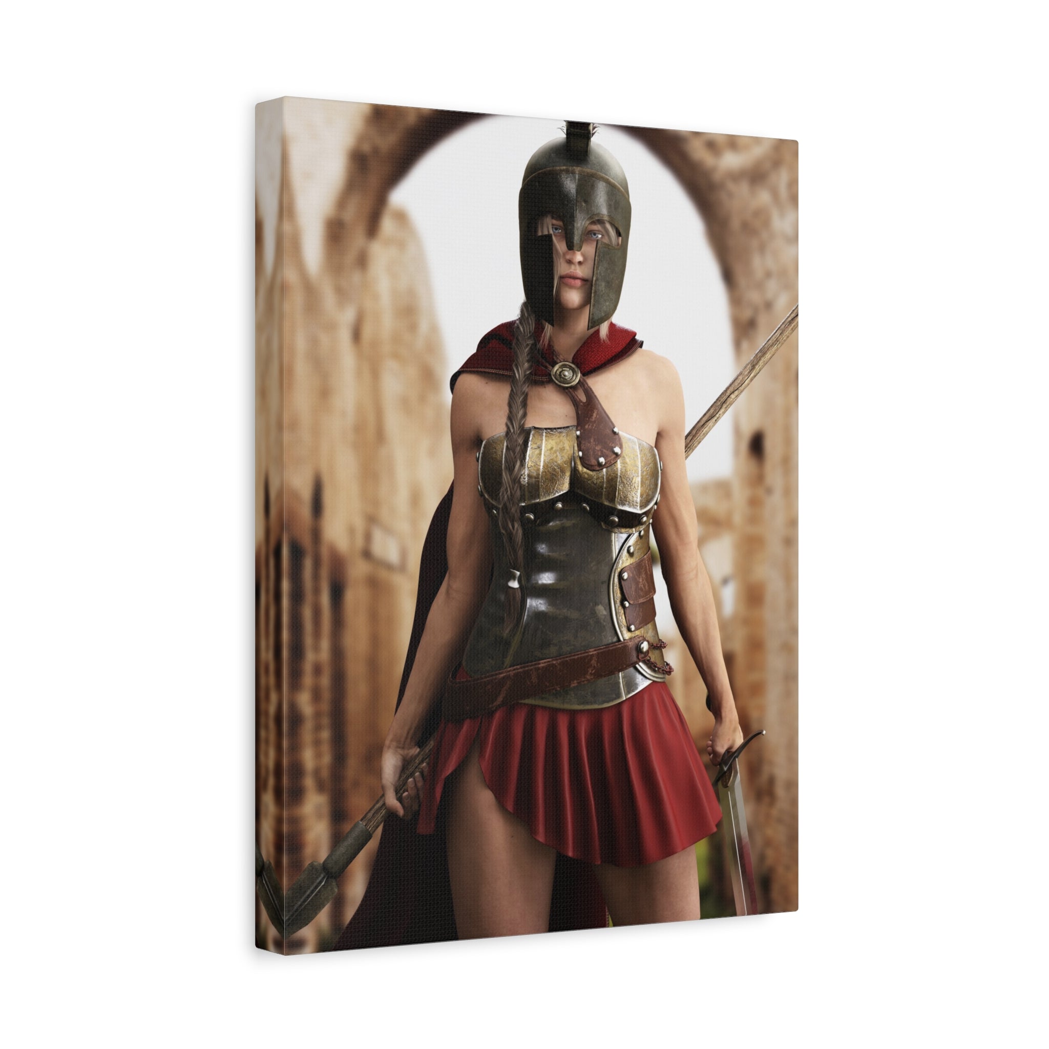 Spartan Warrior Canvas Print — Matte Stretched Wall Art