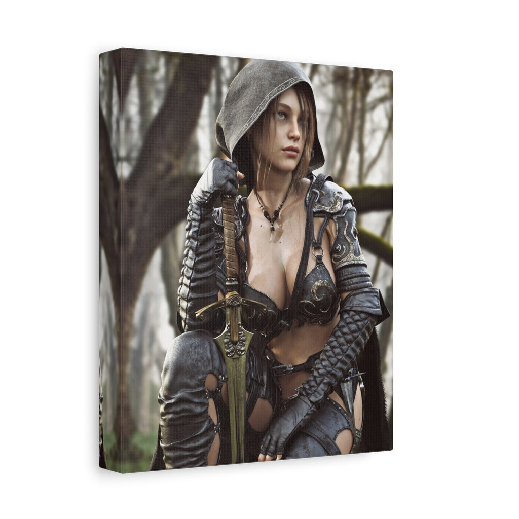 Female Ranger Canvas Wall Art | Handcrafted Fantasy Canvas Art Print