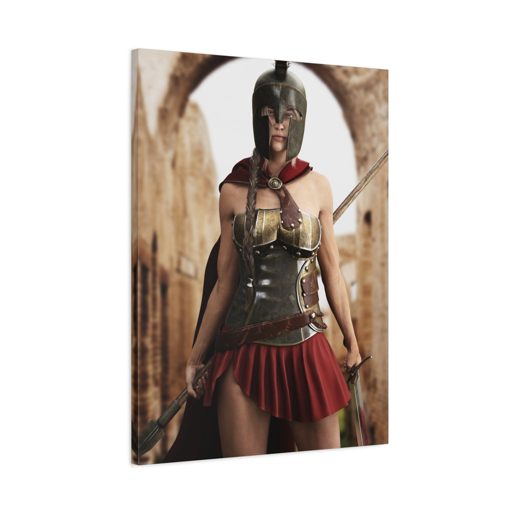 Spartan Warrior Canvas Print — Matte Stretched Wall Art