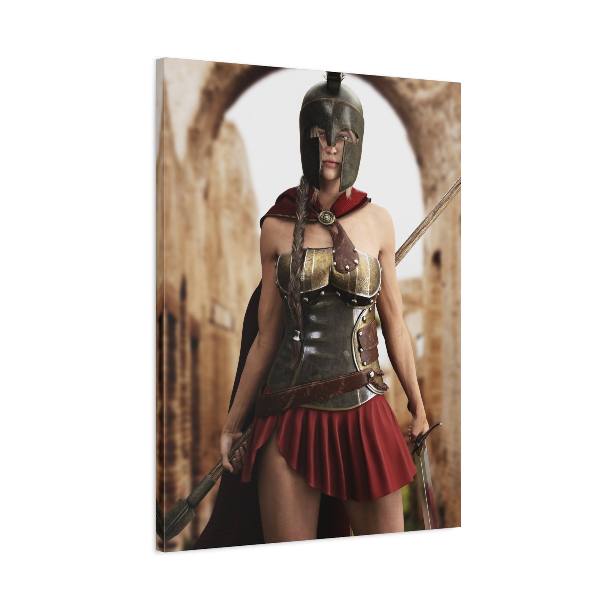 Spartan Warrior Canvas Print — Matte Stretched Wall Art