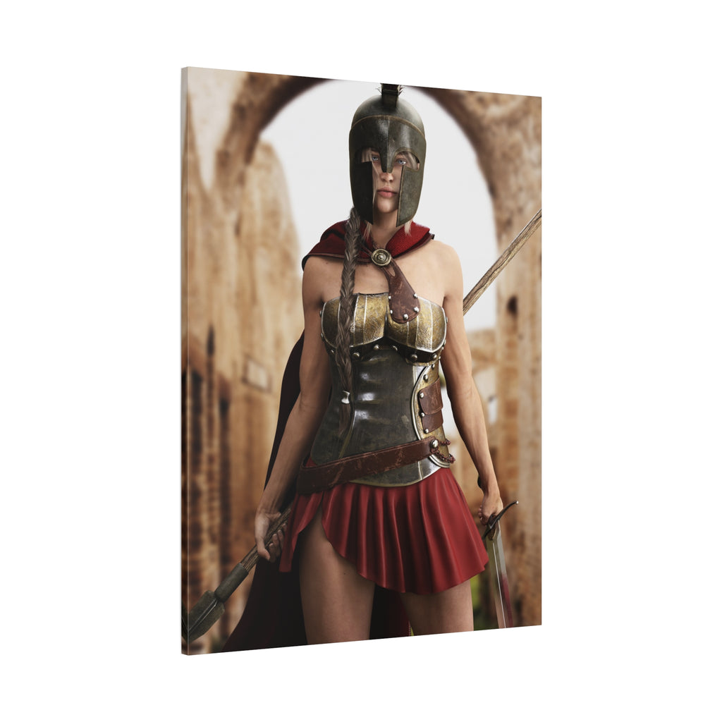 Spartan Warrior Canvas Print — Matte Stretched Wall Art