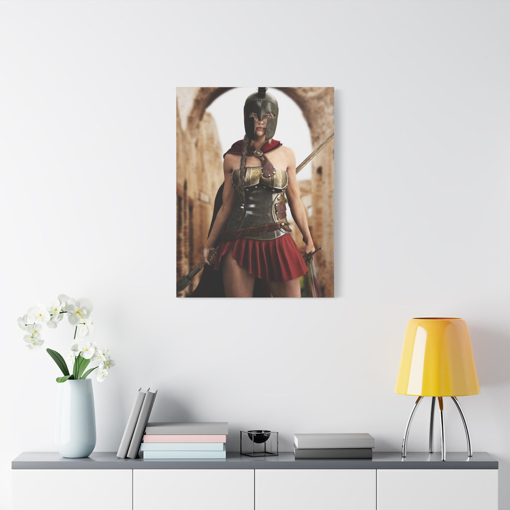 Spartan Warrior Canvas Print — Matte Stretched Wall Art