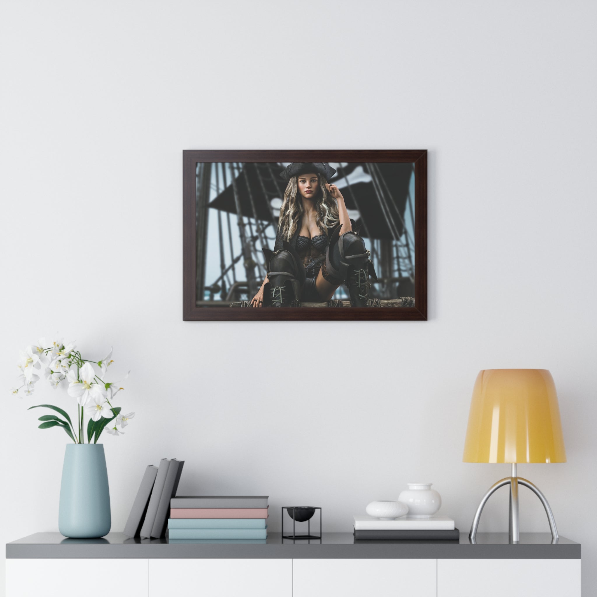 Fantasy Pirate Captain Wall Art – Hand-Crafted Fantasy Illustration