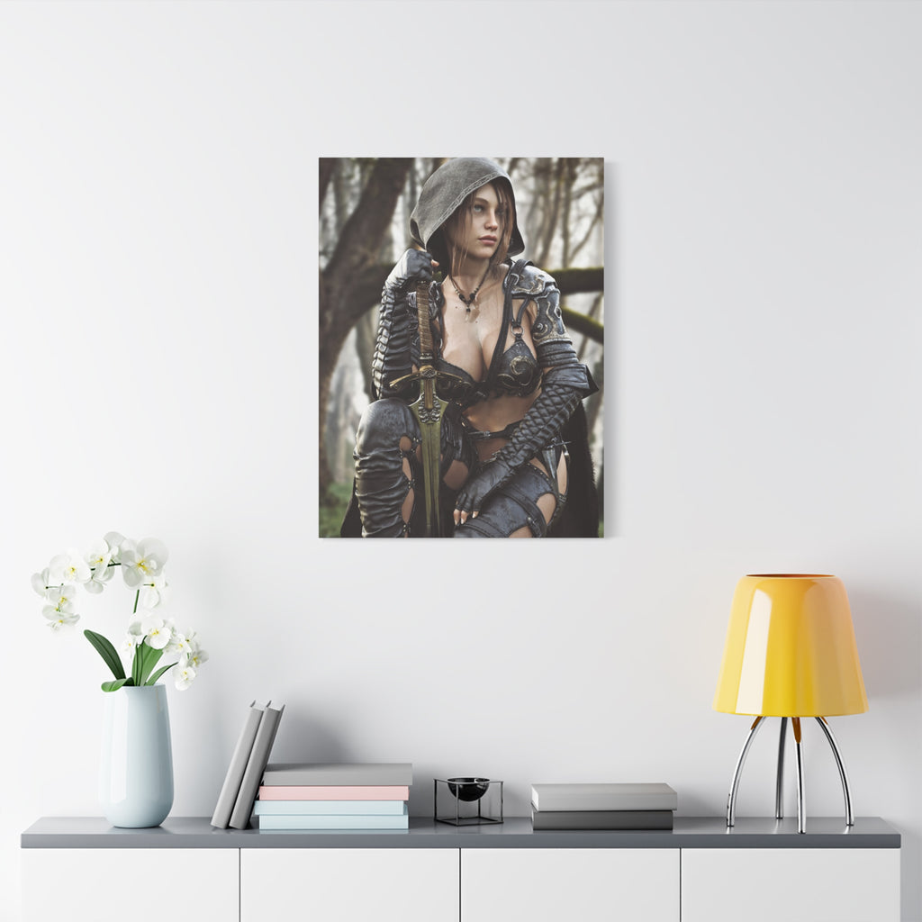 Female Ranger Canvas Wall Art | Handcrafted Fantasy Canvas Art Print