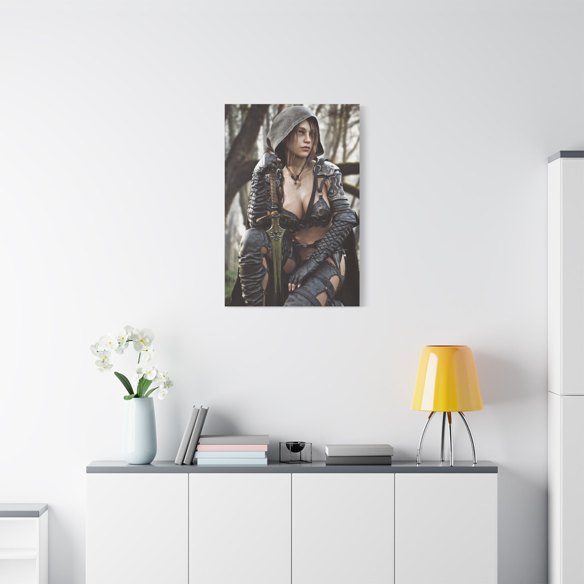 Female Ranger Canvas Wall Art | Handcrafted Fantasy Canvas Art Print