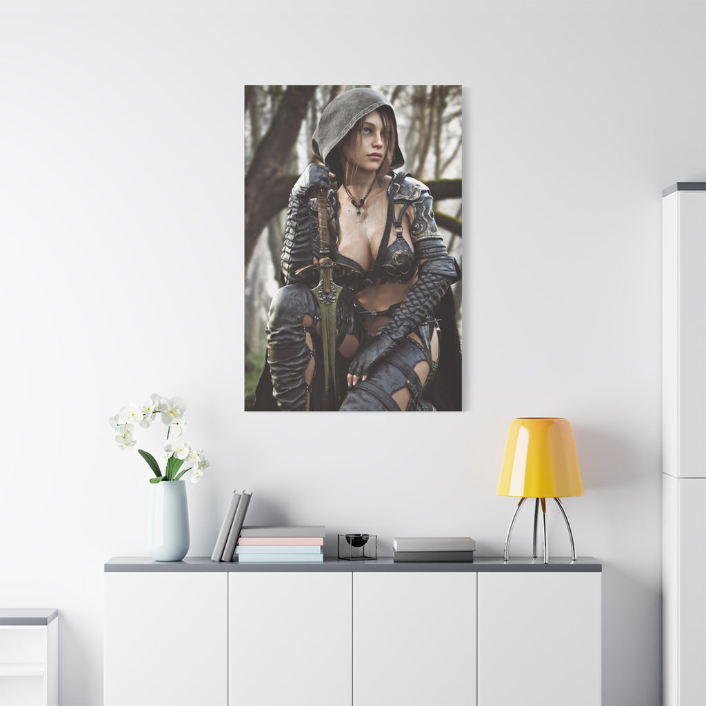Female Ranger Canvas Wall Art | Handcrafted Fantasy Canvas Art Print