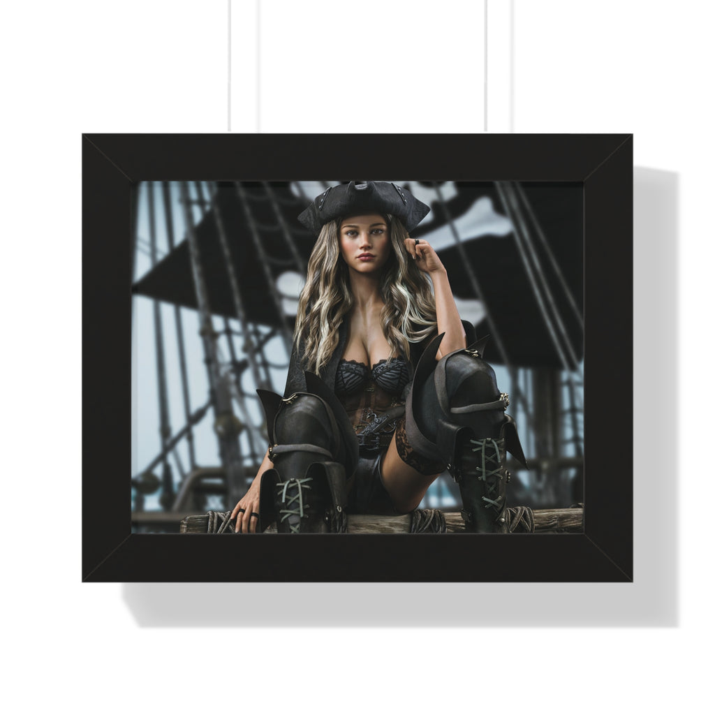 Fantasy Pirate Captain Wall Art – Hand-Crafted Fantasy Illustration