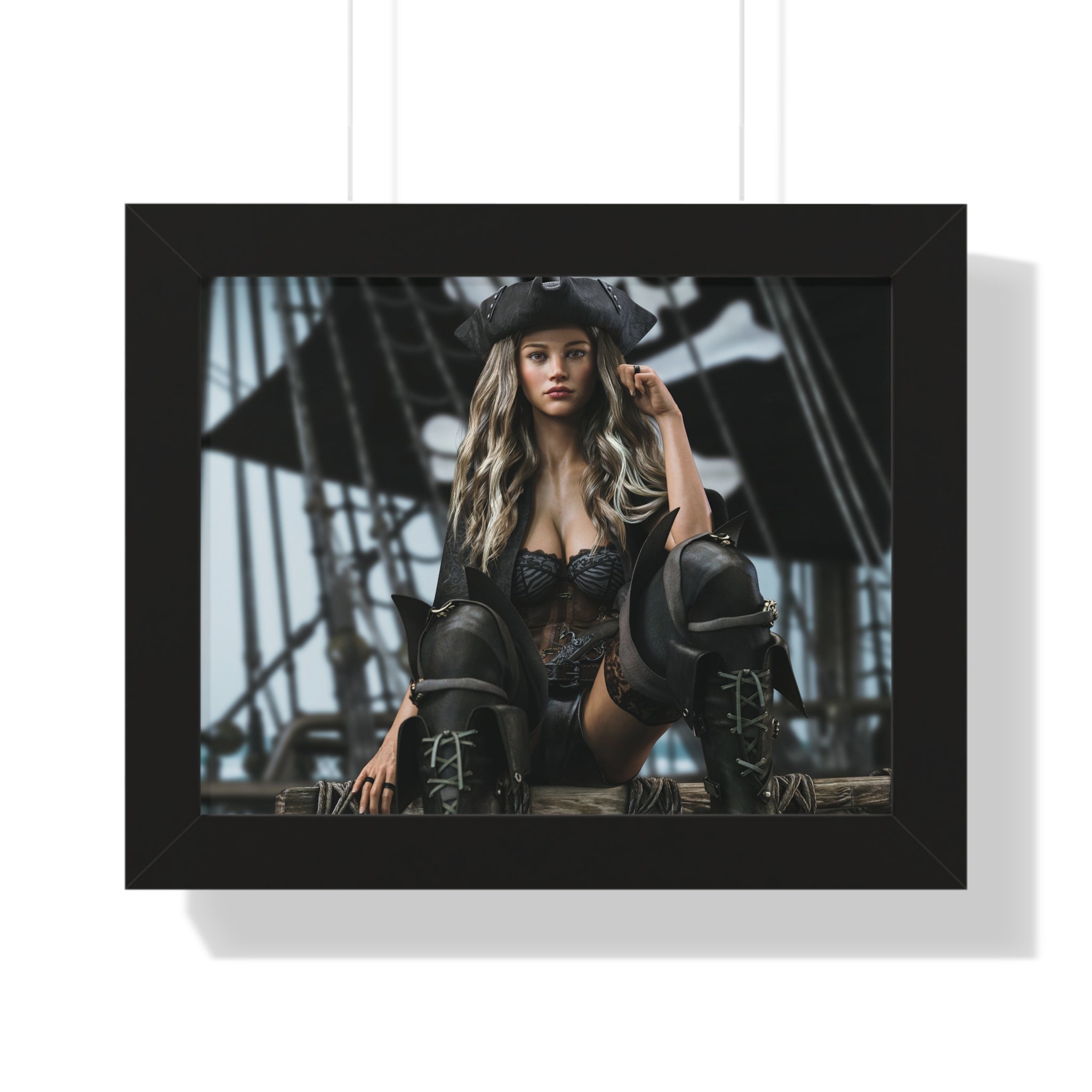 Fantasy Pirate Captain Wall Art – Hand-Crafted Fantasy Illustration