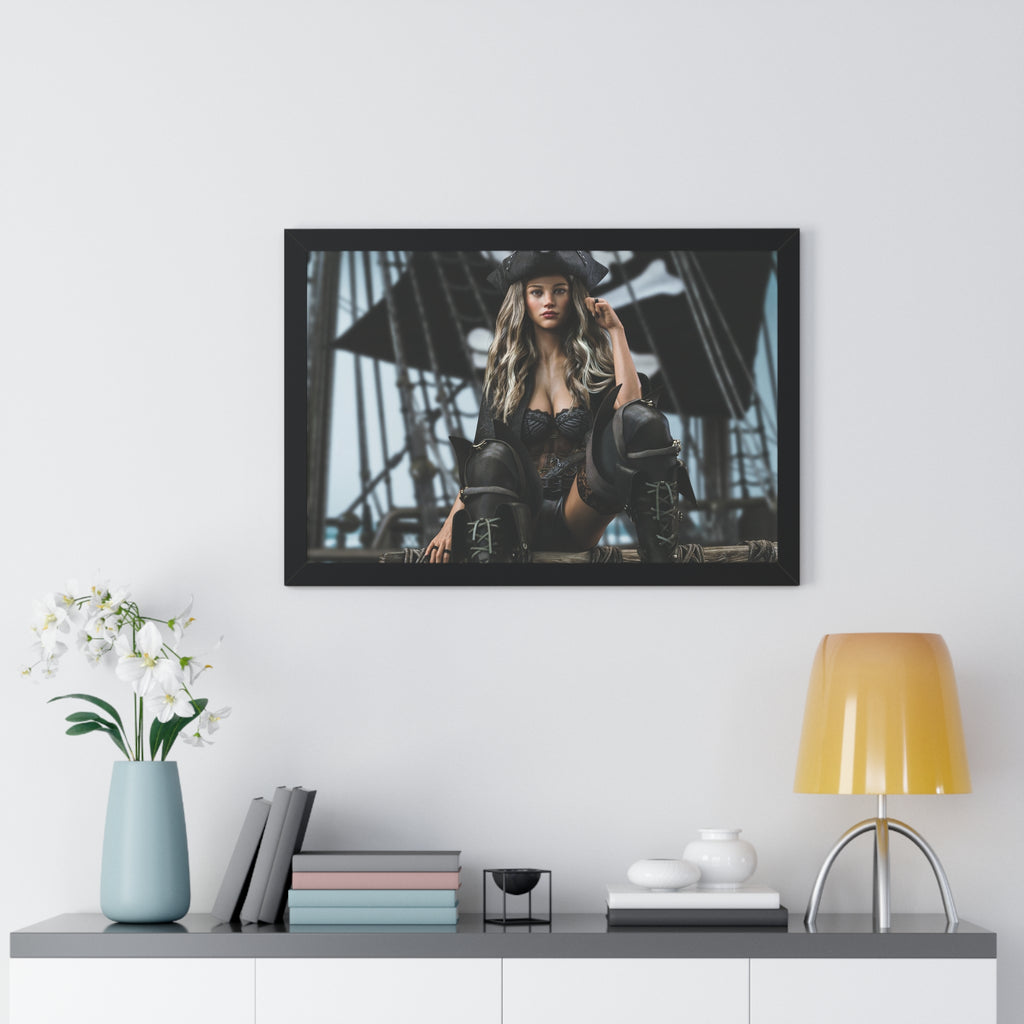 Fantasy Pirate Captain Wall Art – Hand-Crafted Fantasy Illustration