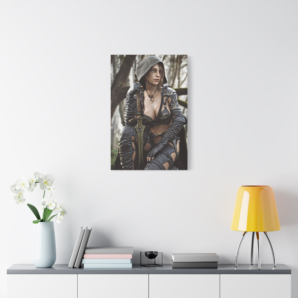 Female Ranger Canvas Wall Art | Handcrafted Fantasy Canvas Art Print