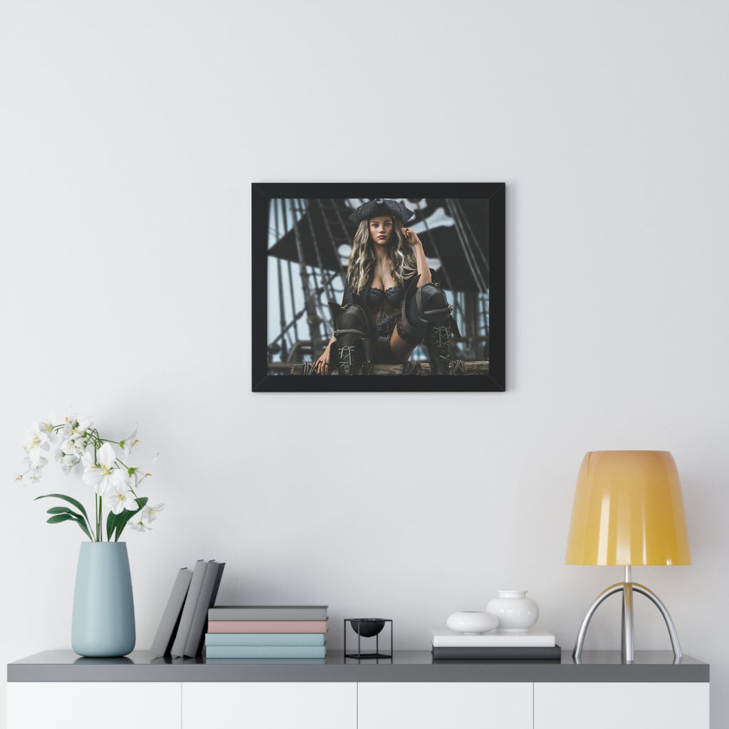 Fantasy Pirate Captain Wall Art – Hand-Crafted Fantasy Illustration
