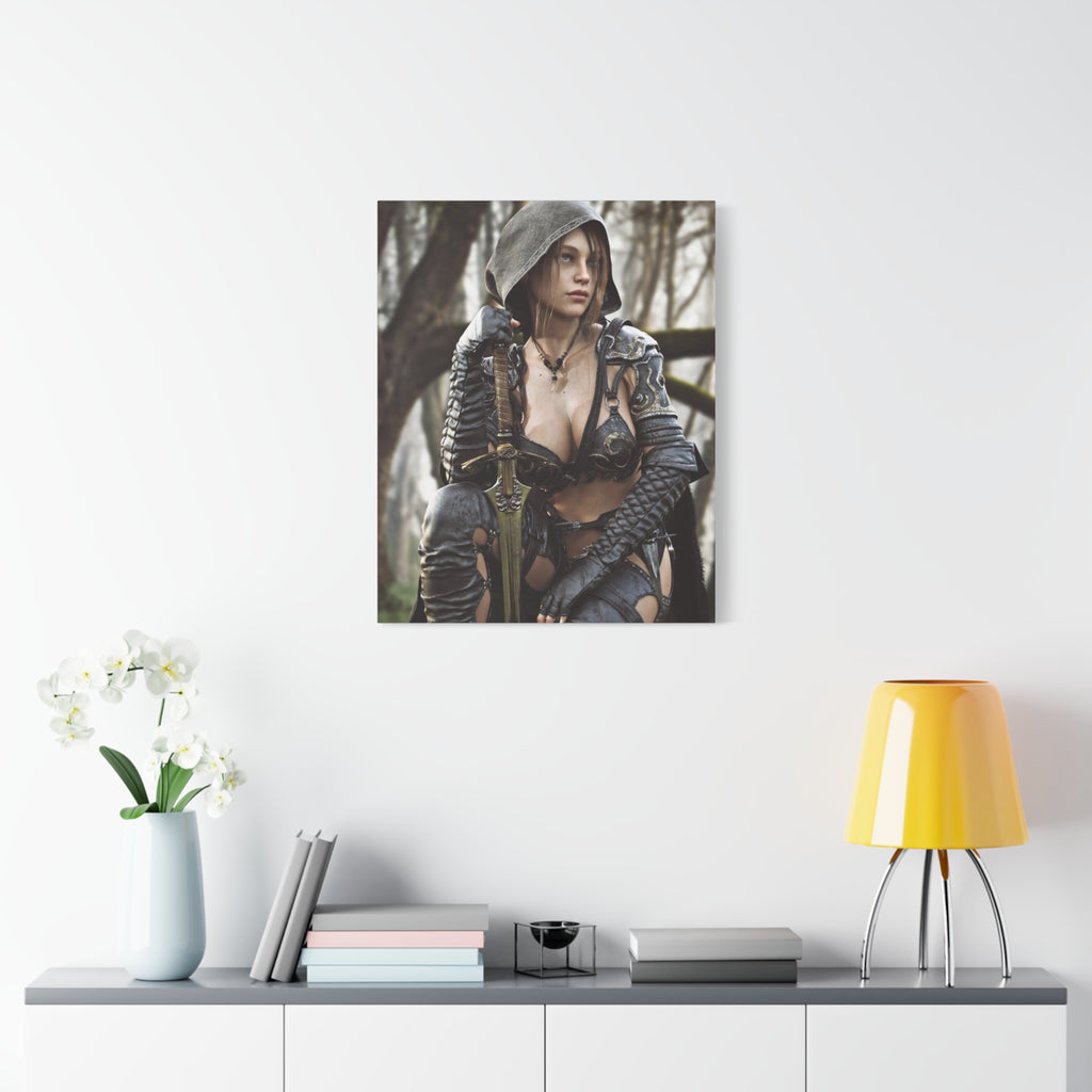 Female Ranger Canvas Wall Art | Handcrafted Fantasy Canvas Art Print