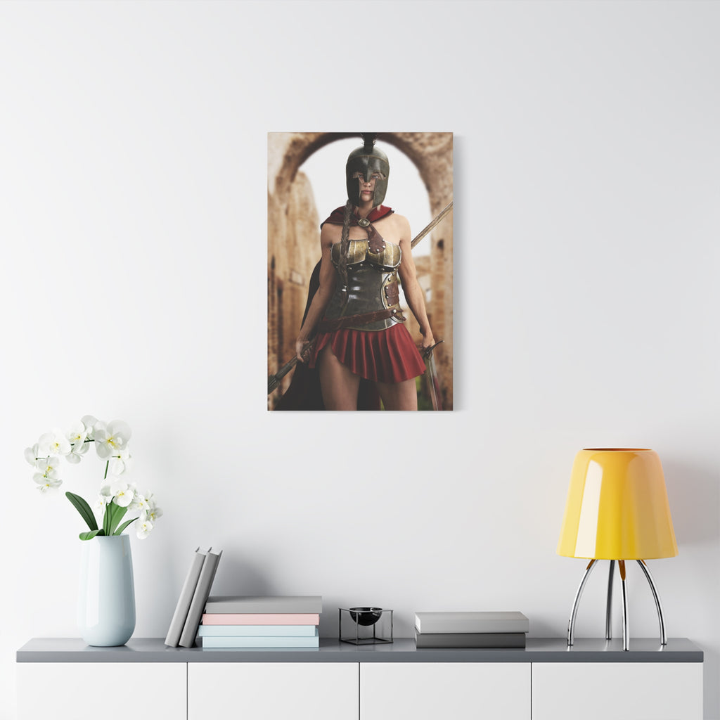 Spartan Warrior Canvas Print — Matte Stretched Wall Art