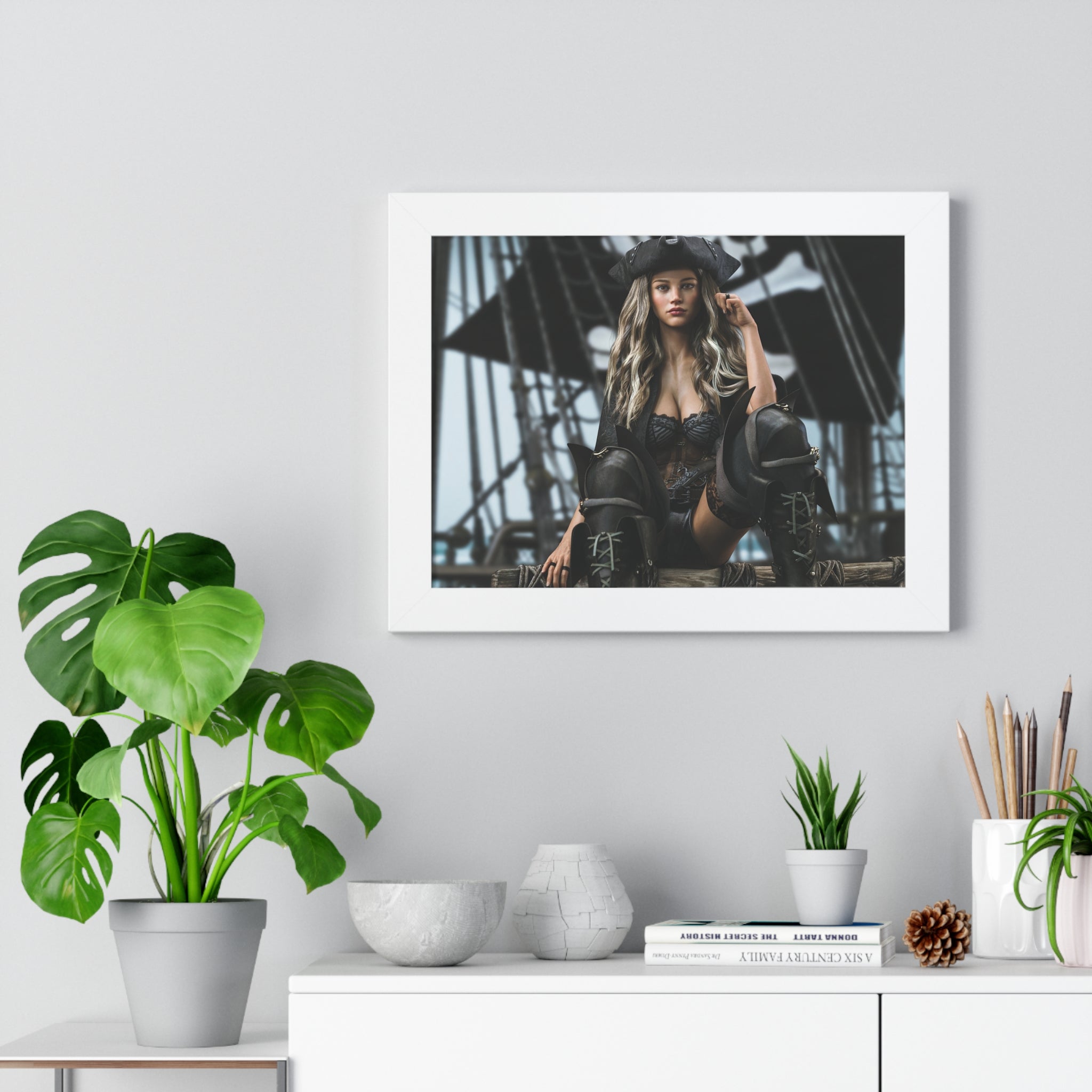 Fantasy Pirate Captain Wall Art – Hand-Crafted Fantasy Illustration
