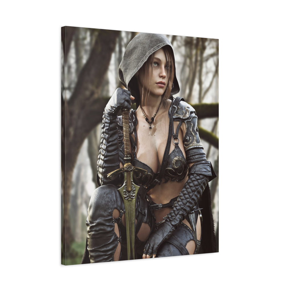 Female Ranger Canvas Wall Art | Handcrafted Fantasy Canvas Art Print