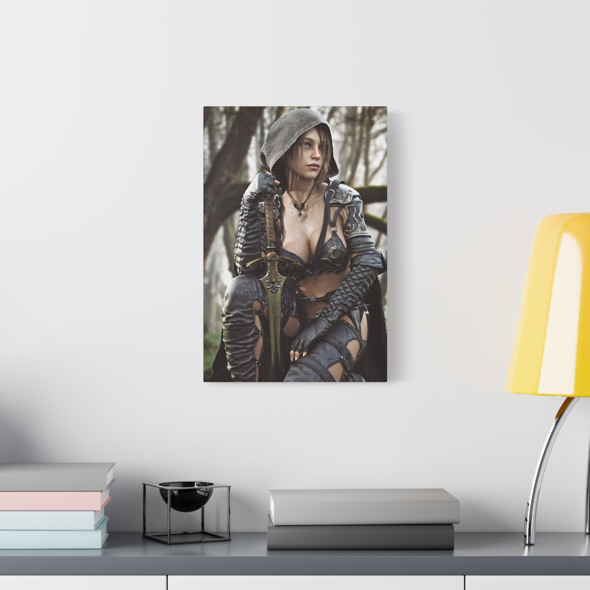 Female Ranger Canvas Wall Art | Handcrafted Fantasy Canvas Art Print