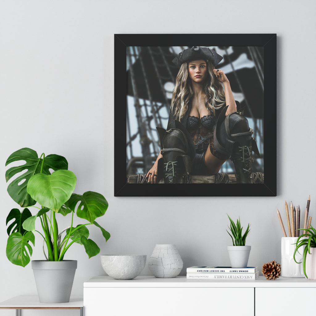 Fantasy Pirate Captain Wall Art – Hand-Crafted Fantasy Illustration