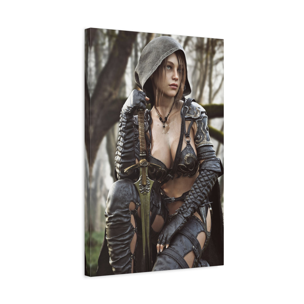 Female Ranger Canvas Wall Art | Handcrafted Fantasy Canvas Art Print