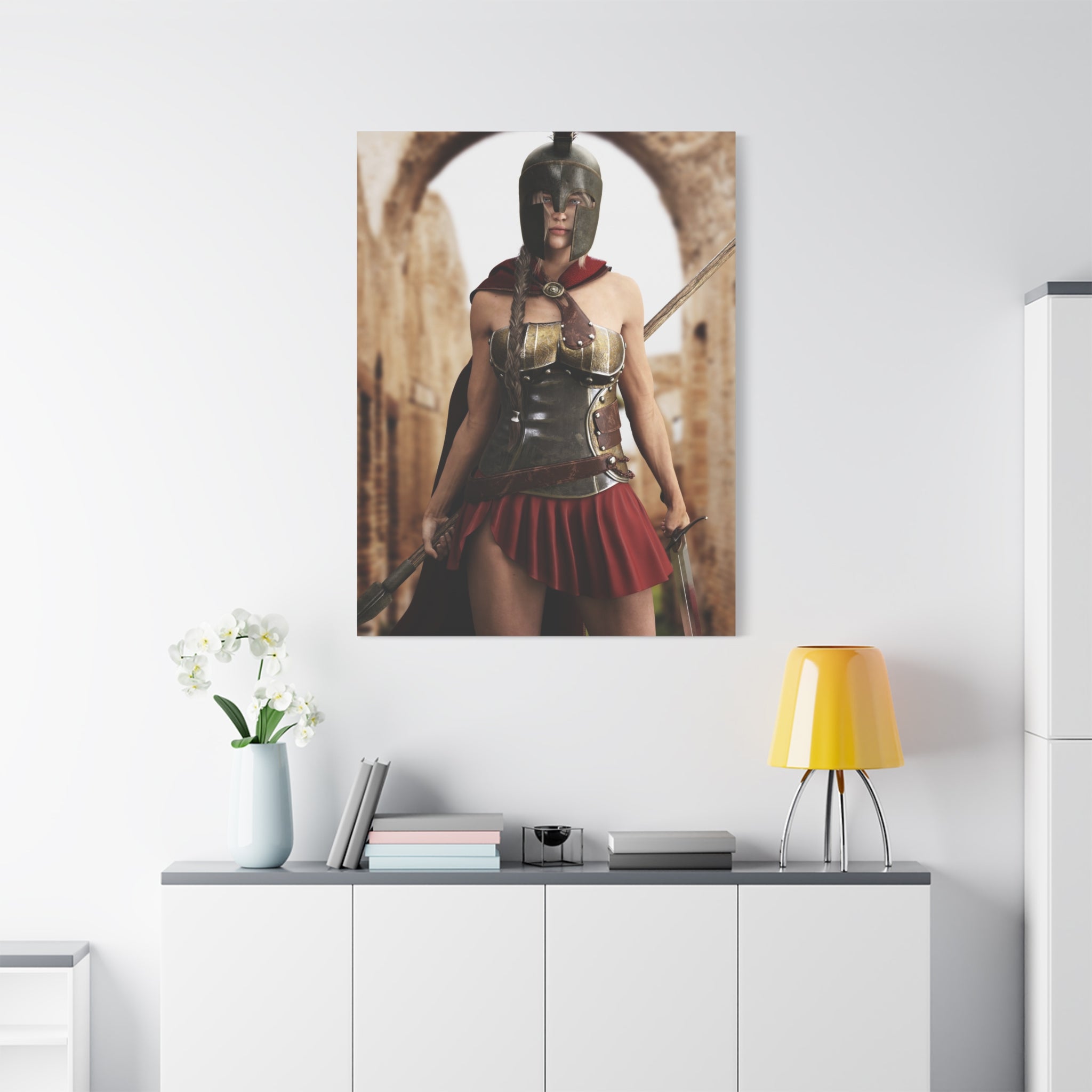 Spartan Warrior Canvas Print — Matte Stretched Wall Art
