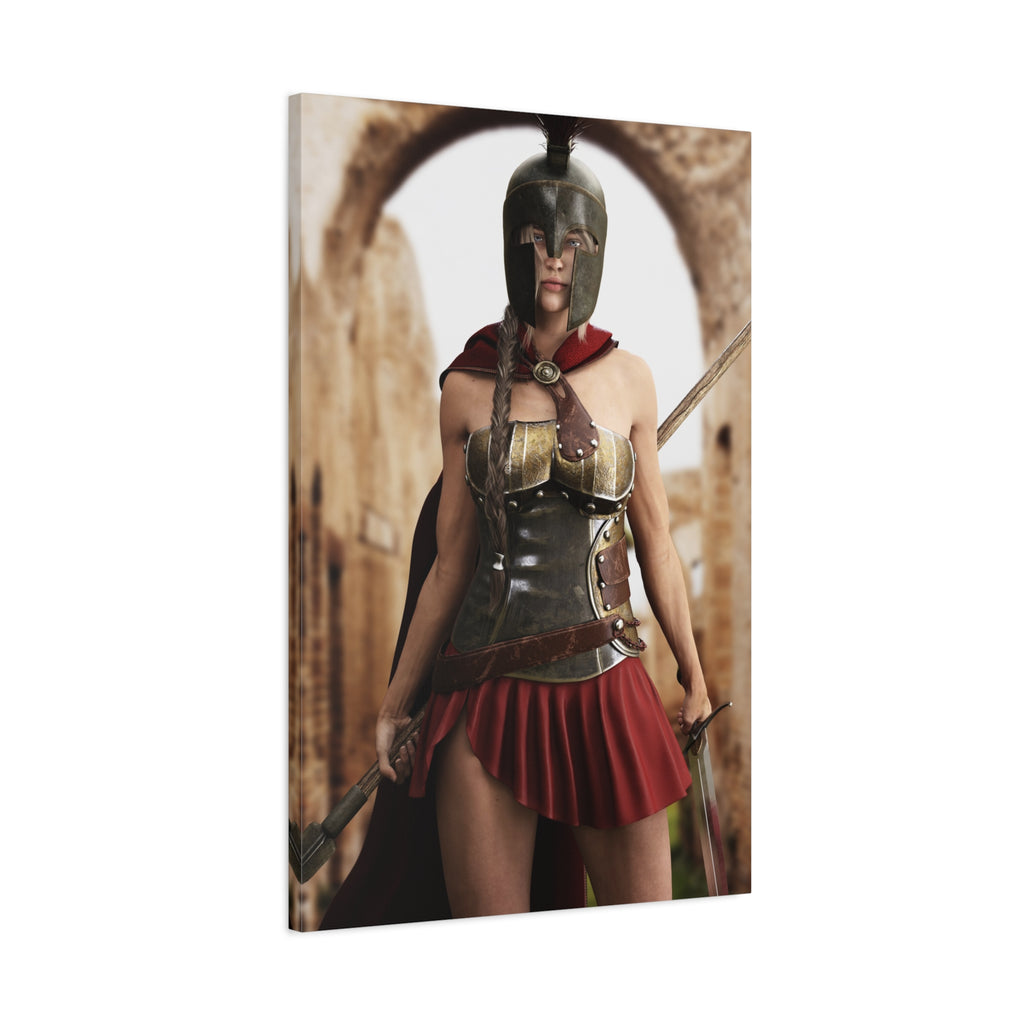 Spartan Warrior Canvas Print — Matte Stretched Wall Art