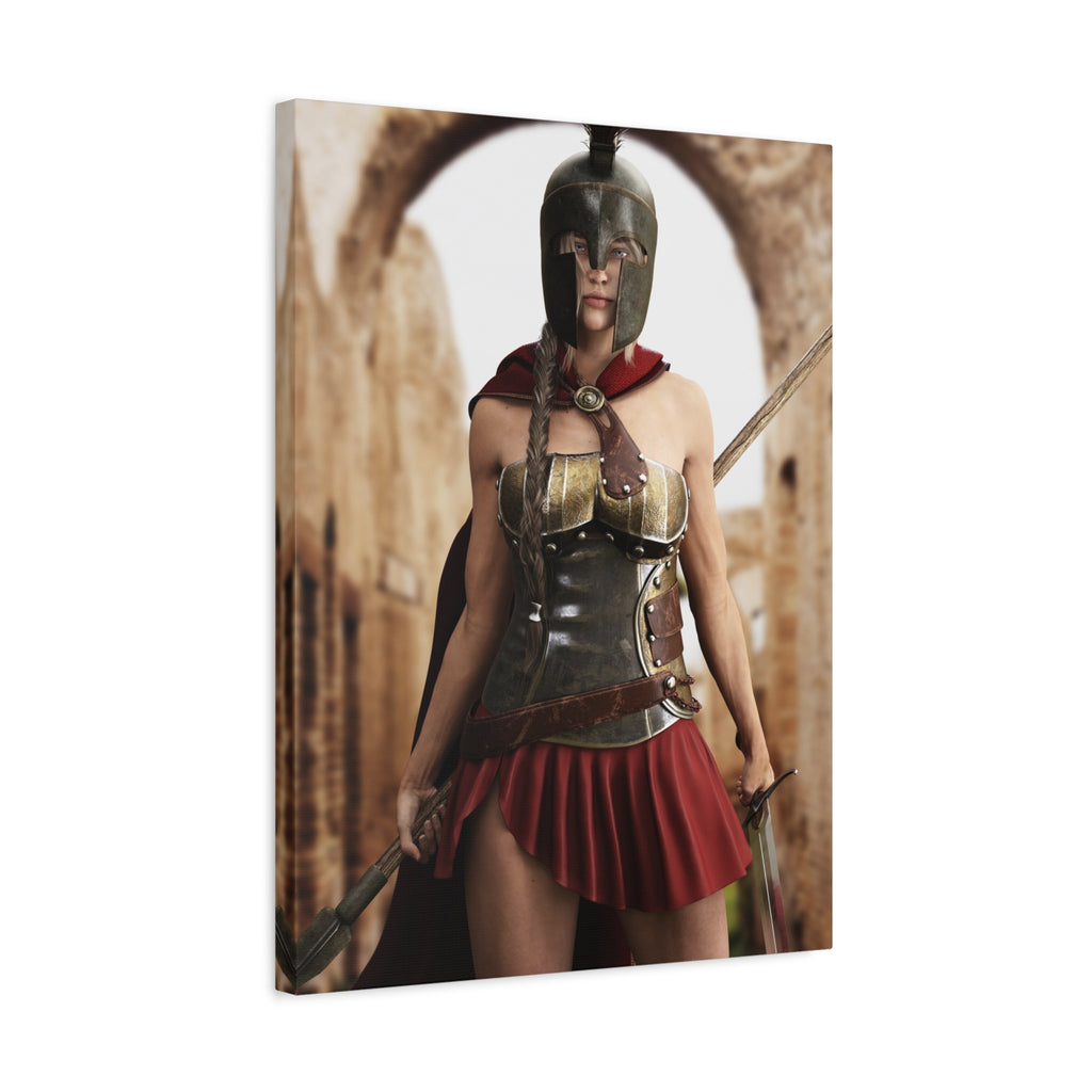 Spartan Warrior Canvas Print — Matte Stretched Wall Art