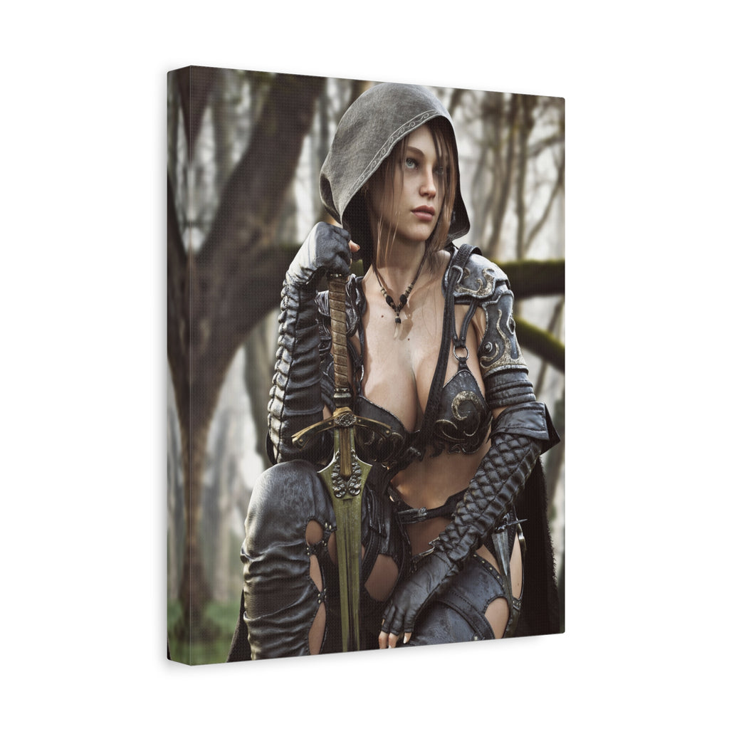 Female Ranger Canvas Wall Art | Handcrafted Fantasy Canvas Art Print