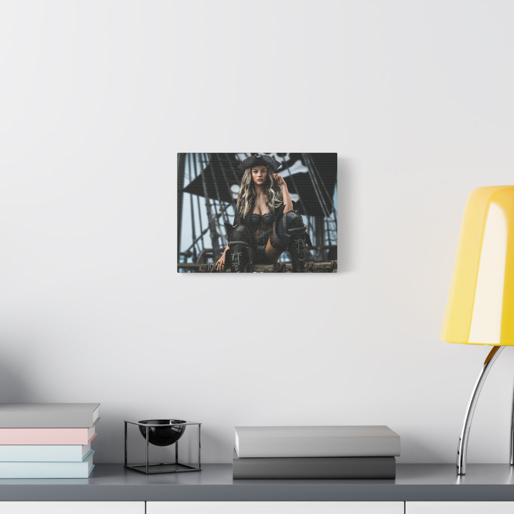Pirate Queen Canva Wall Art – Hand-Crafted Fantasy Pirate Illustration