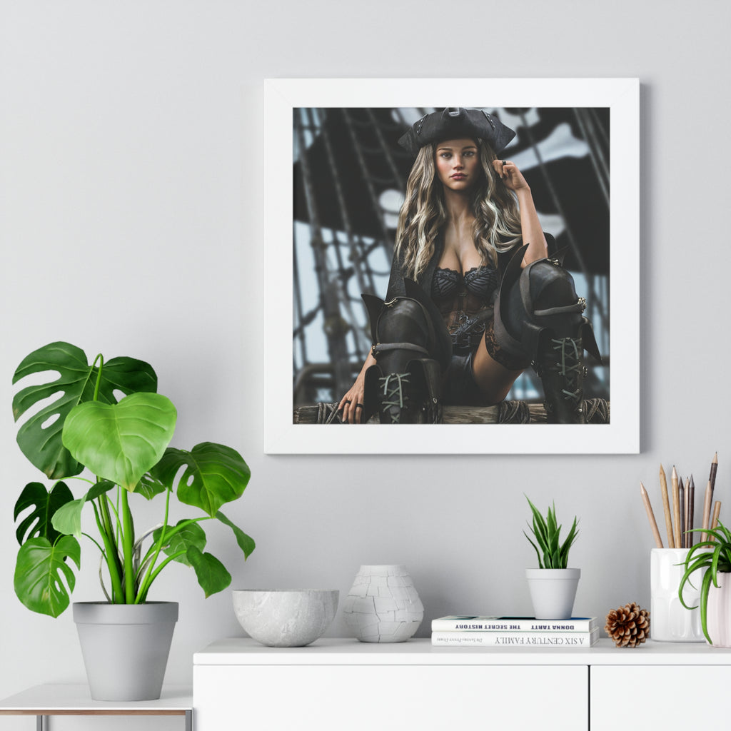 Fantasy Pirate Captain Wall Art – Hand-Crafted Fantasy Illustration