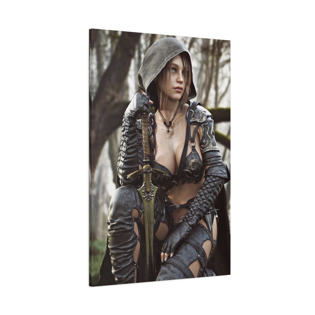 Female Ranger Canvas Wall Art | Handcrafted Fantasy Canvas Art Print