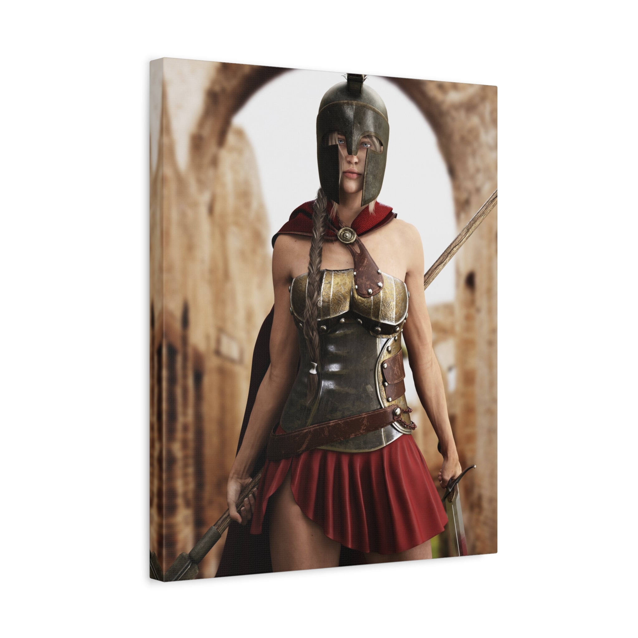 Spartan Warrior Canvas Print — Matte Stretched Wall Art