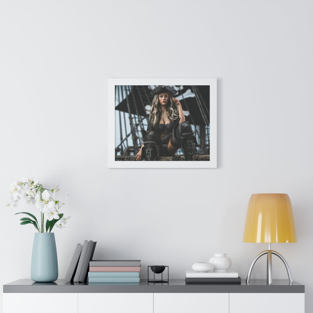 Fantasy Pirate Captain Wall Art – Hand-Crafted Fantasy Illustration