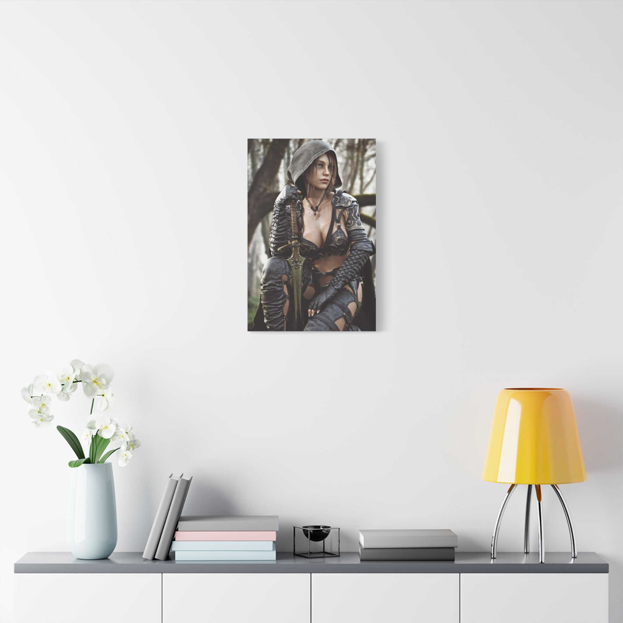 Female Ranger Canvas Wall Art | Handcrafted Fantasy Canvas Art Print