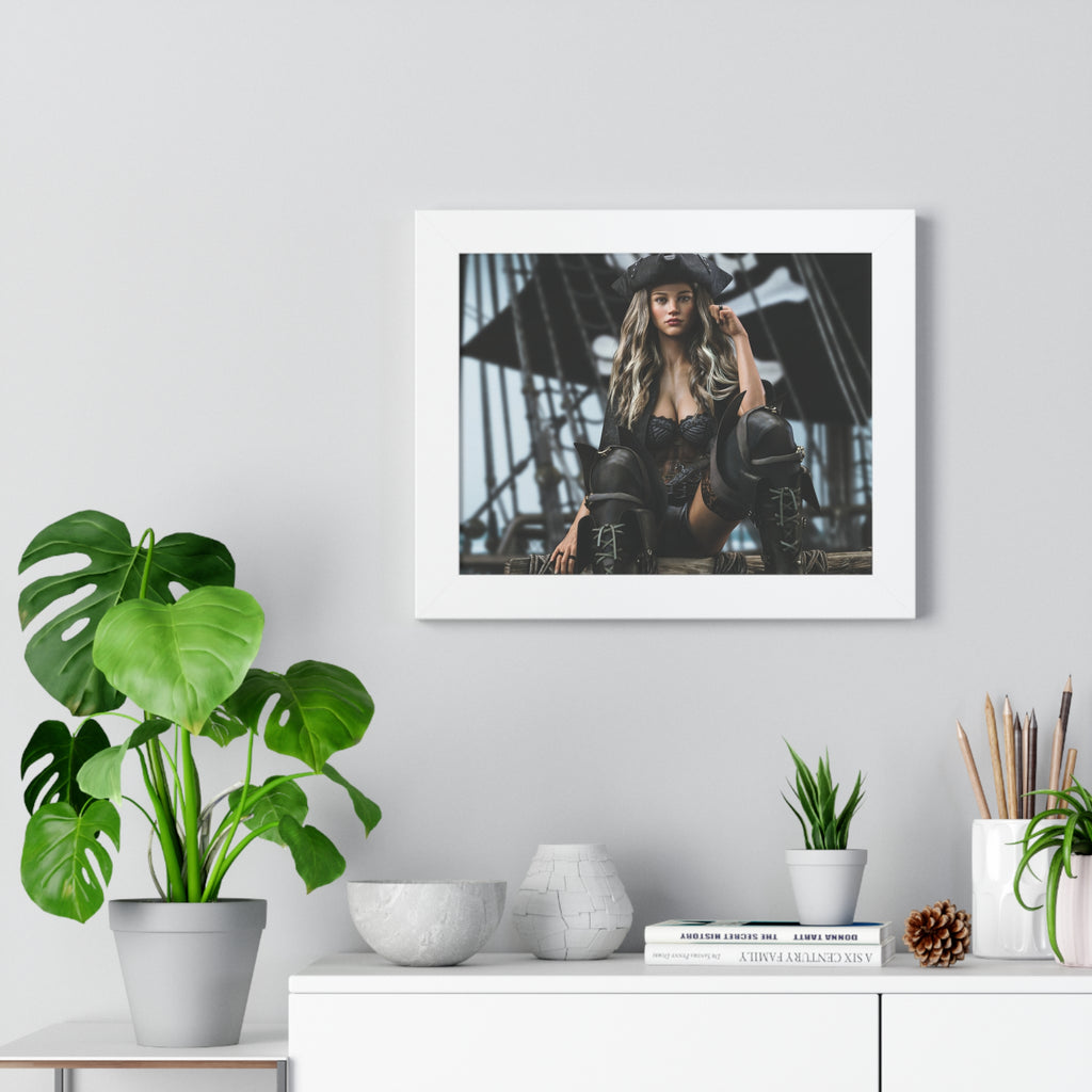 Fantasy Pirate Captain Wall Art – Hand-Crafted Fantasy Illustration