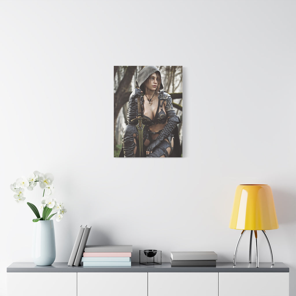 Female Ranger Canvas Wall Art | Handcrafted Fantasy Canvas Art Print