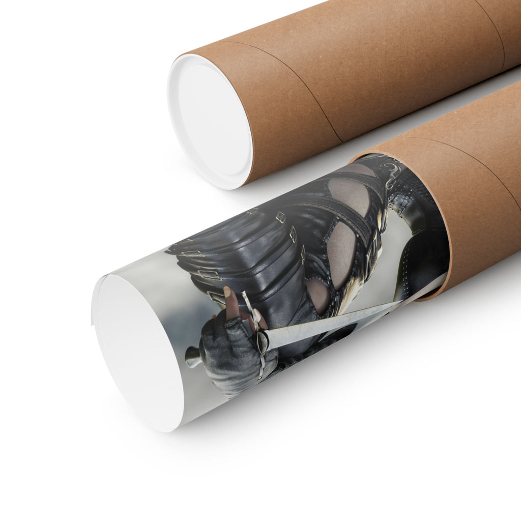 Dark Elf Rogue Wall Art – Hand-Crafted Fantasy Illustratio