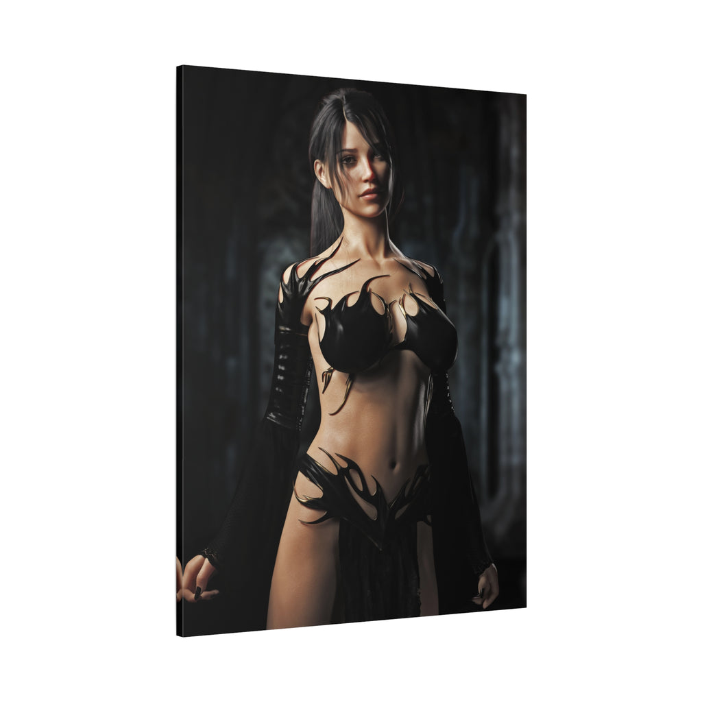 Fantasy Sorceress Woman Matte Canvas Print — Stretched 1.25"-No AI- Human created illustration art