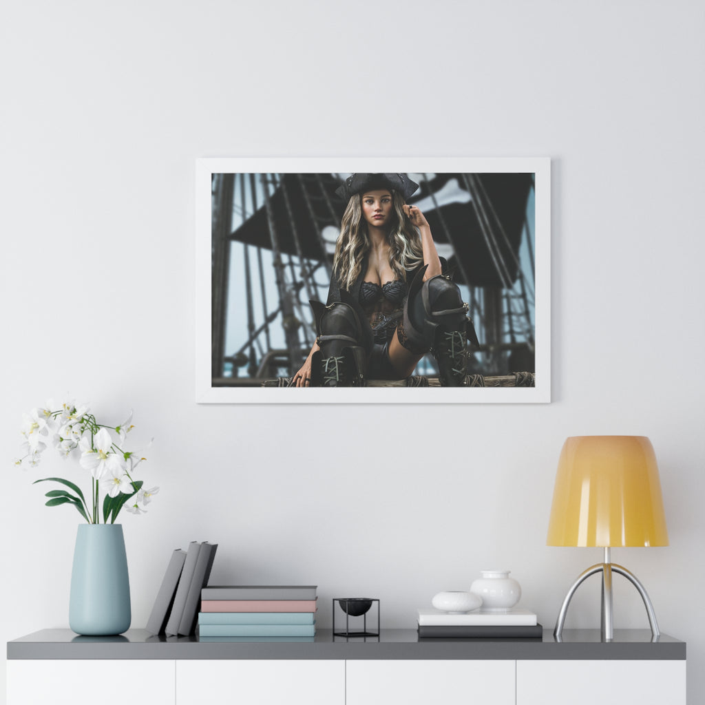 Fantasy Pirate Captain Wall Art – Hand-Crafted Fantasy Illustration