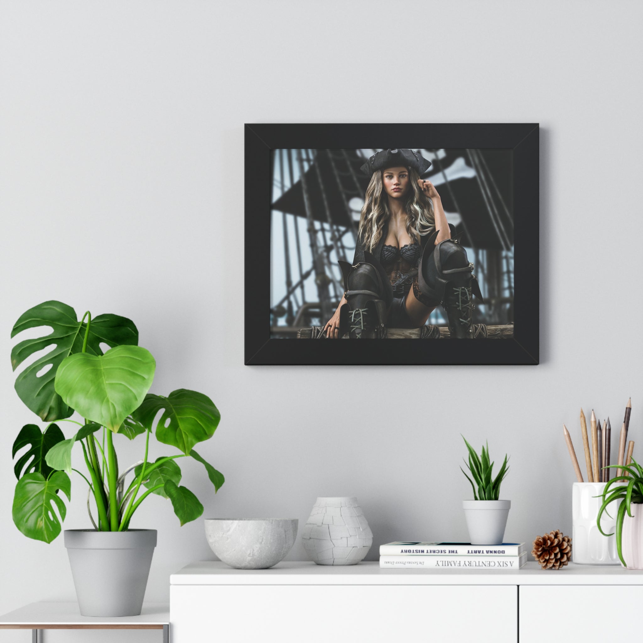 Fantasy Pirate Captain Wall Art – Hand-Crafted Fantasy Illustration