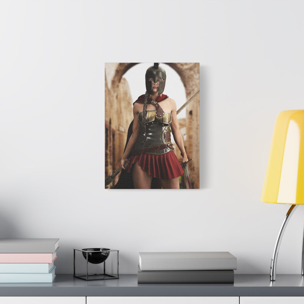 Spartan Warrior Canvas Print — Matte Stretched Wall Art