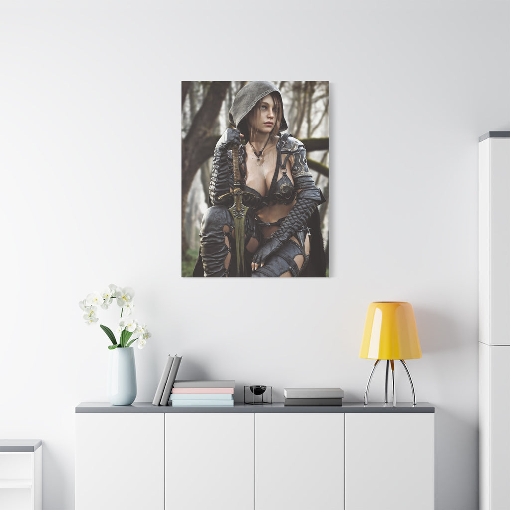 Female Ranger Canvas Wall Art | Handcrafted Fantasy Canvas Art Print