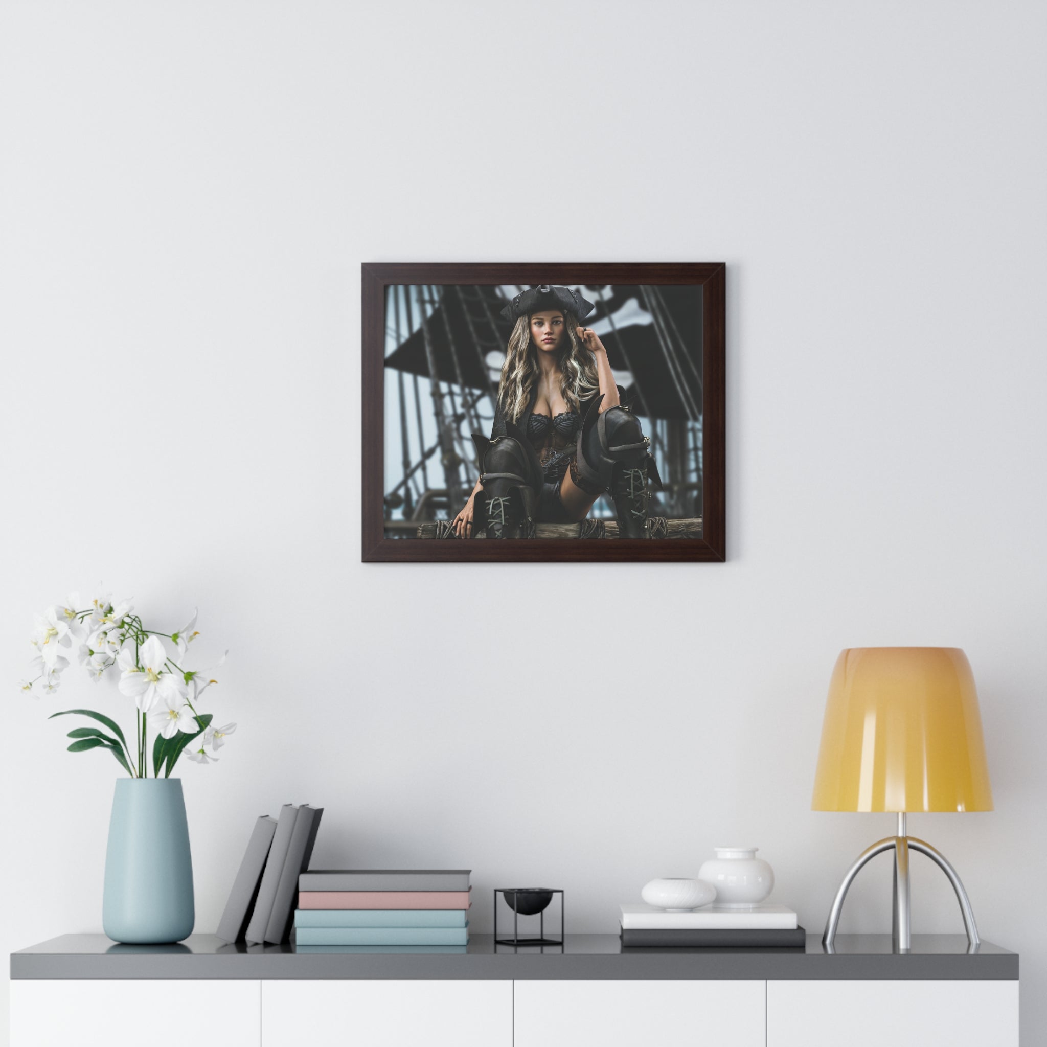 Fantasy Pirate Captain Wall Art – Hand-Crafted Fantasy Illustration