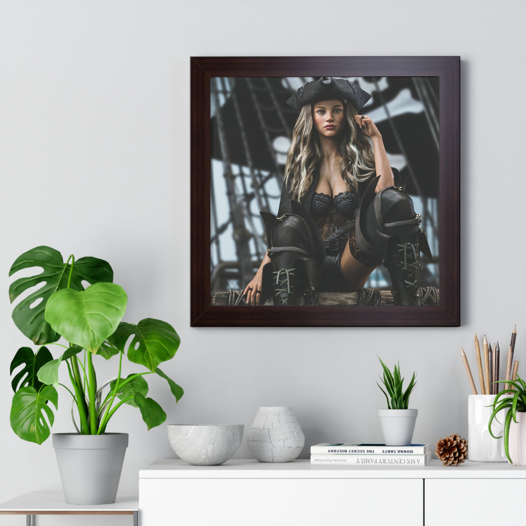 Fantasy Pirate Captain Wall Art – Hand-Crafted Fantasy Illustration