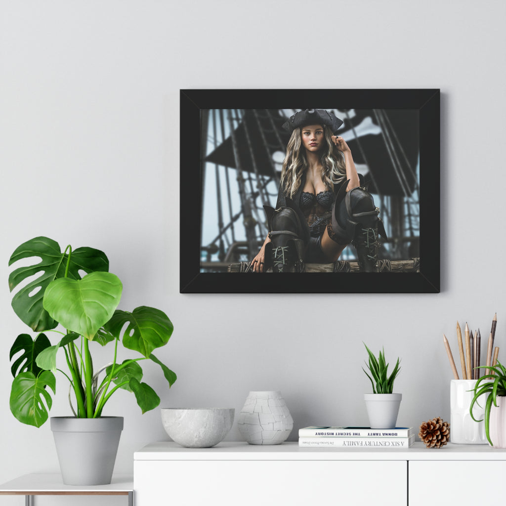Fantasy Pirate Captain Wall Art – Hand-Crafted Fantasy Illustration