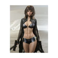 Original handcrafted sci-fi artwork featuring a futuristic female shock trooper armed with dual pistols, wearing advanced tactical armor inside a sleek futuristic environment.